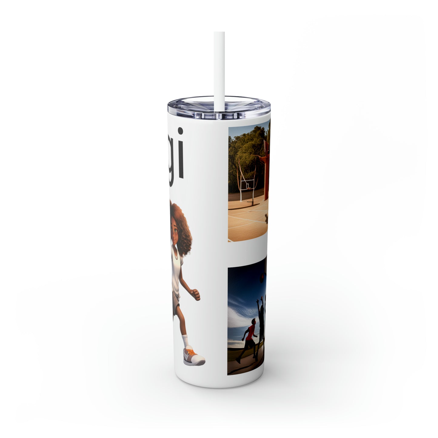 Skinny Tumbler with Straw, 20oz